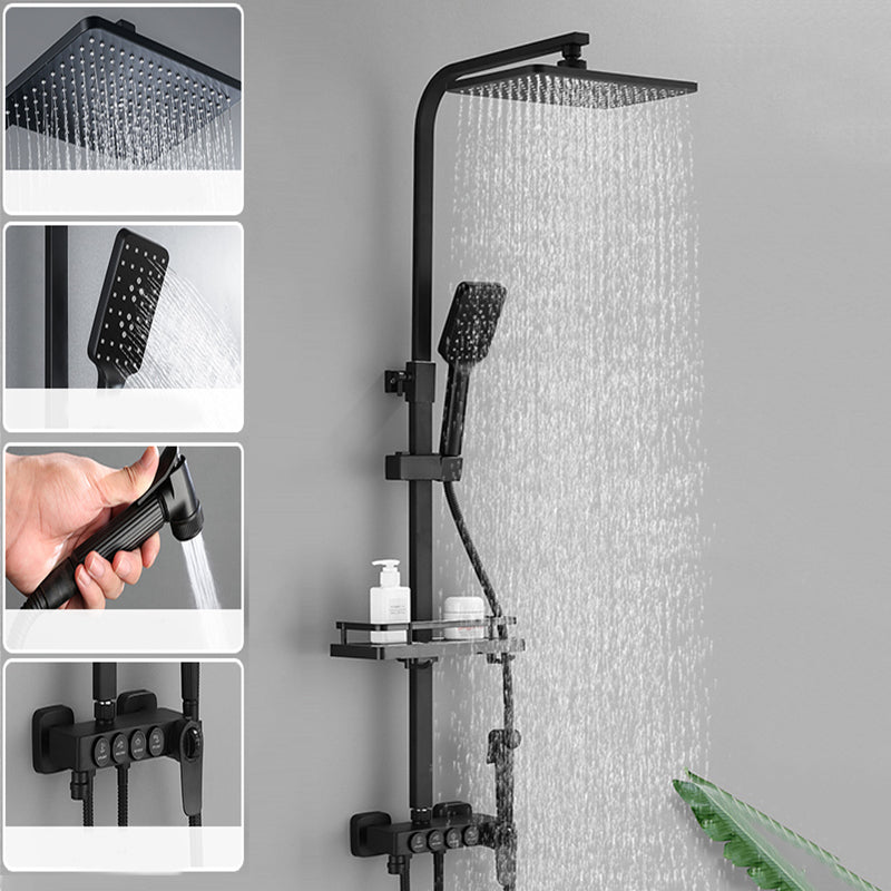 Modern Shower System Slide Bar Handheld Shower Head Wall Mounted Shower Set