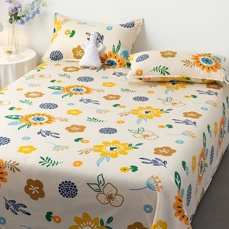 Soft Sheet Set Printed Fade Resistant Breathable Polyester Bed Sheet