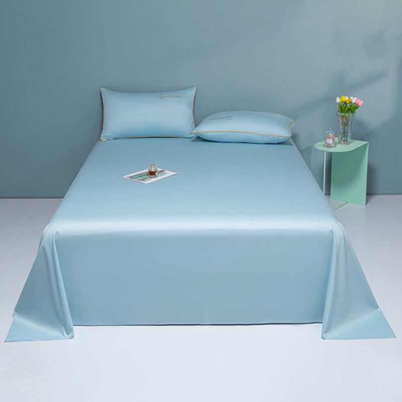 Sateen Weave Sheet Set Solid Color Soft Breathable Bed Sheet Set