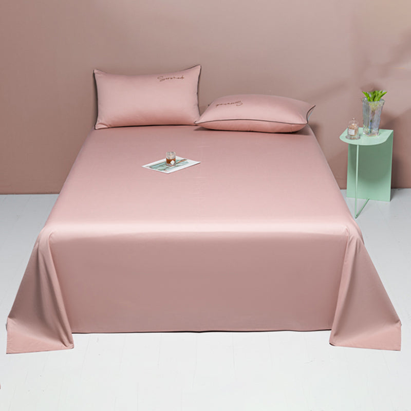 Sateen Weave Sheet Set Solid Color Soft Breathable Bed Sheet Set