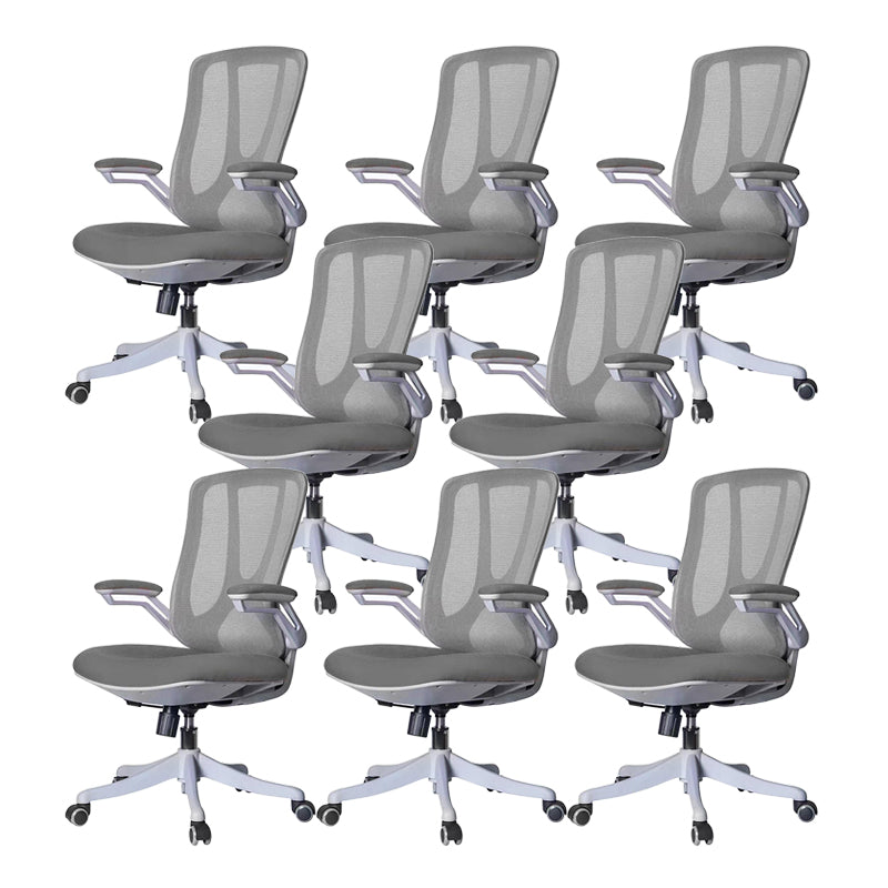 Modern Ergonomic Mesh Task Chair Mid Back Padded Arms Swivel Chair