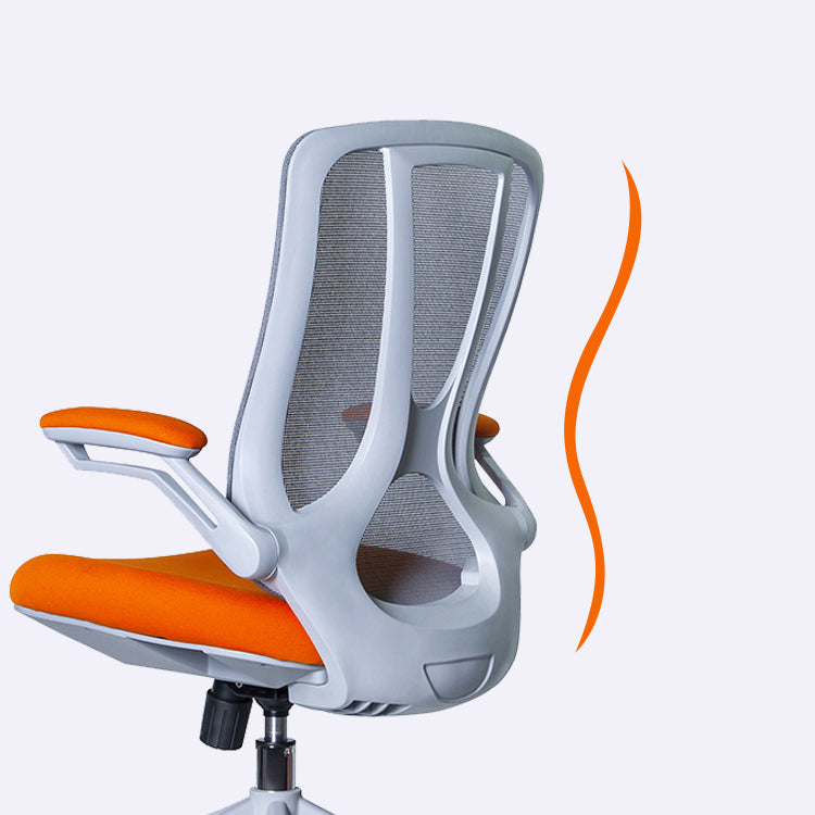 Modern Ergonomic Mesh Task Chair Mid Back Padded Arms Swivel Chair