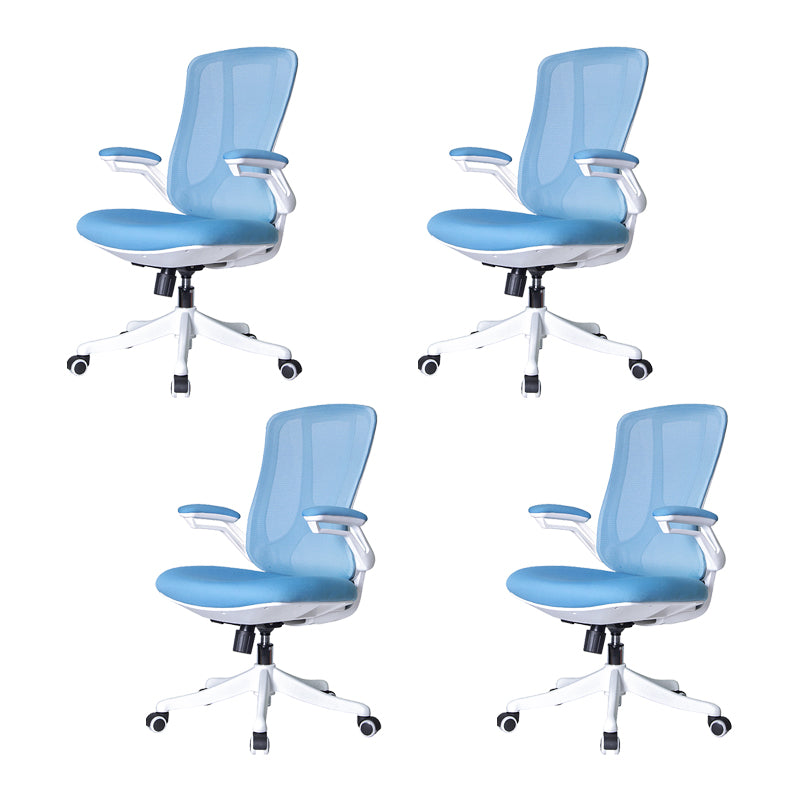 Modern Ergonomic Mesh Task Chair Mid Back Padded Arms Swivel Chair