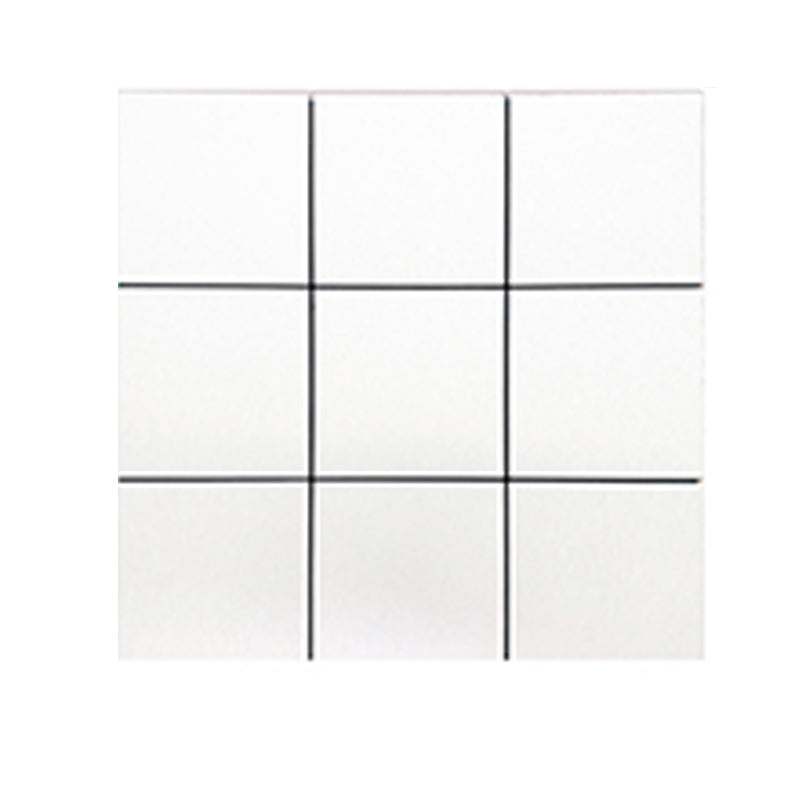 Modern Square Grid Single Tile Plastic Peel & Stick Field Tile