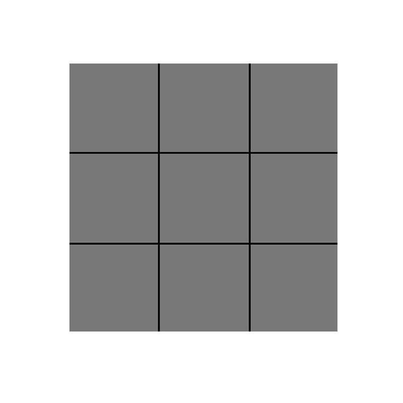 Modern Square Grid Single Tile Plastic Peel & Stick Field Tile