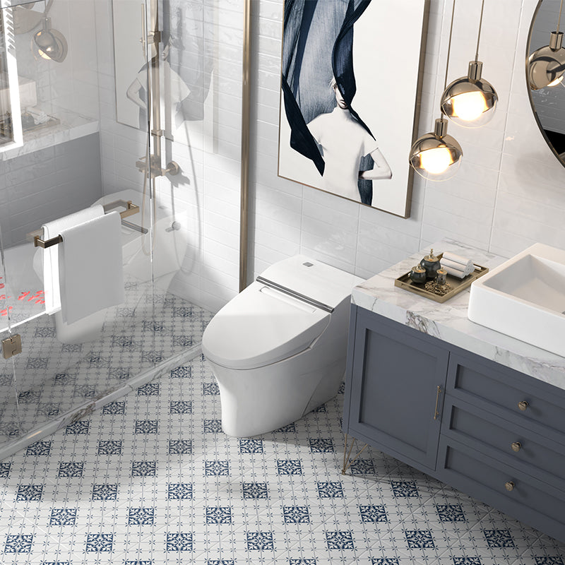 Square 7.87"x7.87" Ceramic Tile Patterned Singular Tile for Floor