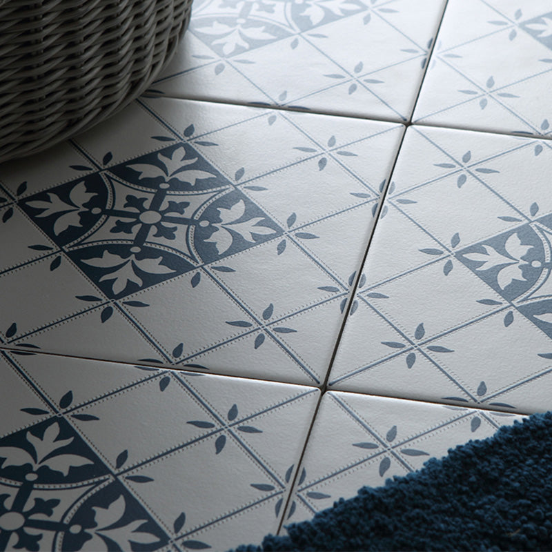 Square 7.87"x7.87" Ceramic Tile Patterned Singular Tile for Floor