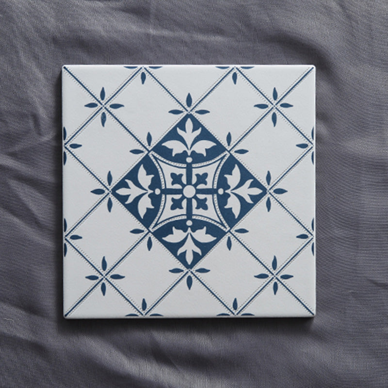 Square 7.87"x7.87" Ceramic Tile Patterned Singular Tile for Floor