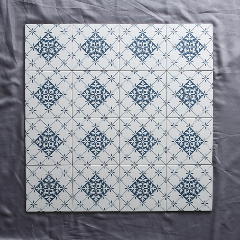 Square 7.87"x7.87" Ceramic Tile Patterned Singular Tile for Floor