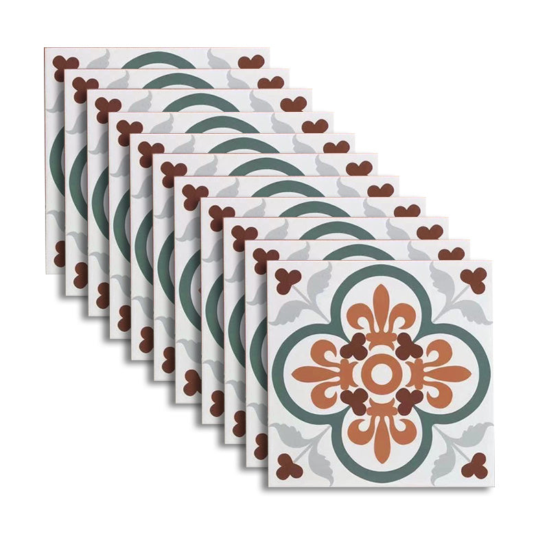 Square 11.81"x11.81" Ceramic Tile Spanish/Moroccan Singular Tile