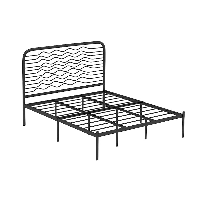 Contemporary Metal Full-Size Standard Bed Open-Frame Low Kids Bed