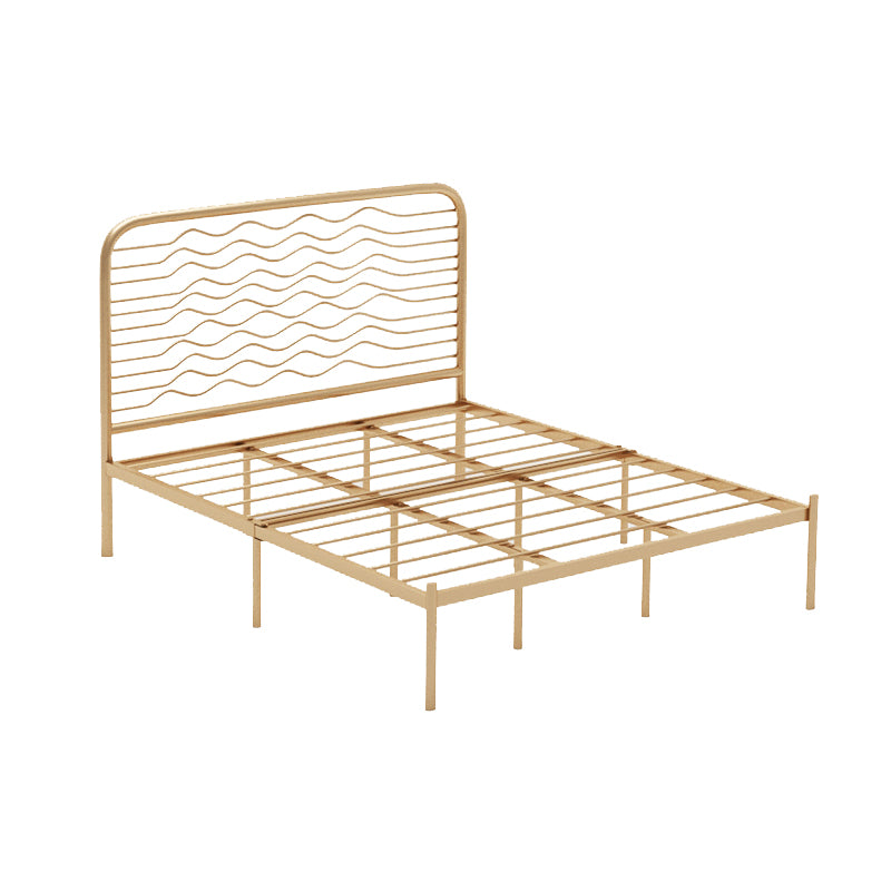 Contemporary Metal Full-Size Standard Bed Open-Frame Low Kids Bed