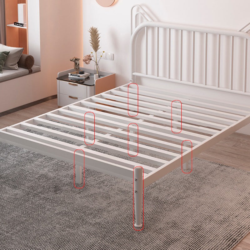 Contemporary Metal Full-Size Kids Bed Open-Frame Low Standard Bed