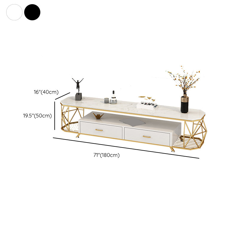 Modern TV Stand Console Open Storage Media Console TV Stand for Living Room