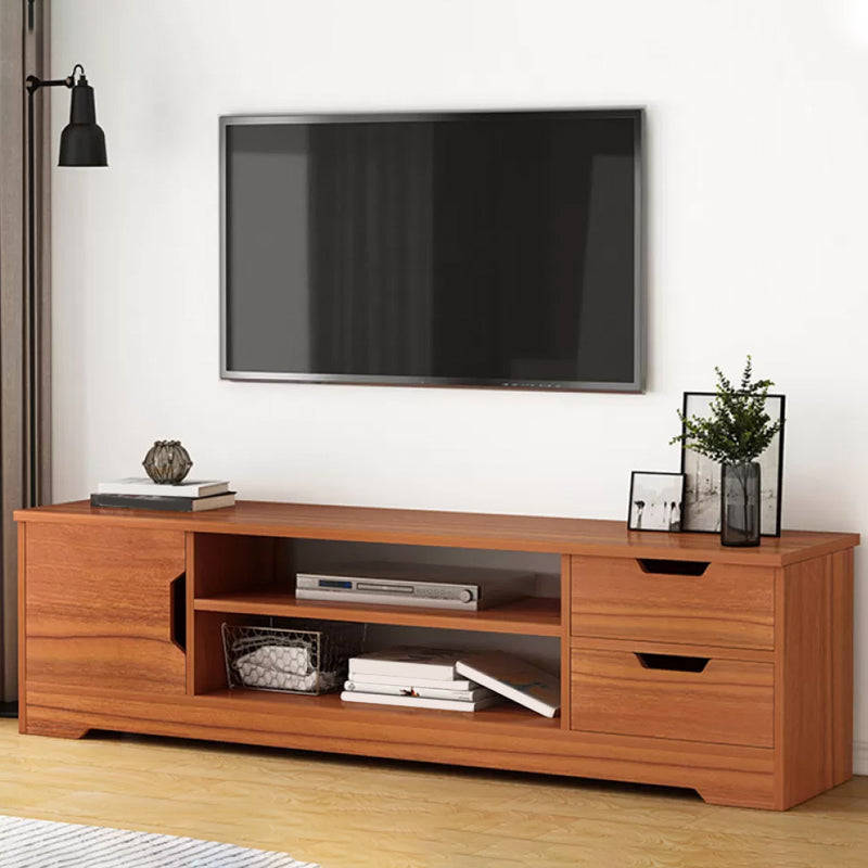 Open Shelving TV Media Stand Scandinavian TV Media Console with Drawers