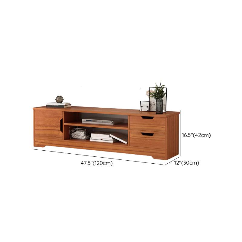 Open Shelving TV Media Stand Scandinavian TV Media Console with Drawers