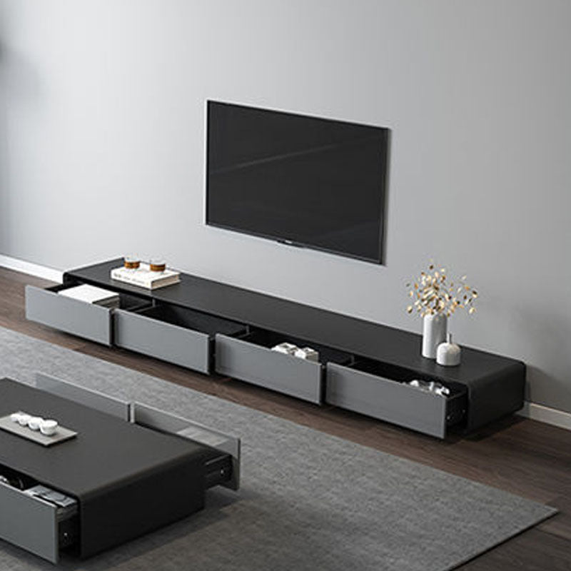 Contemporary 15.75-inch D TV Console Wooden TV Stand for TVs with Drawers