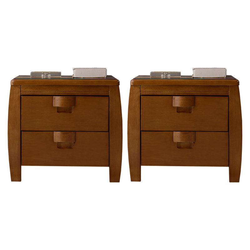 Solid Wood Night Table Modern Minimalist Bedside Table with Drawers