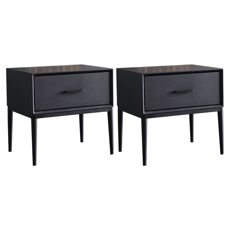 Modern Accent Table Nightstand Solid Wood Bed Nightstand with Legs