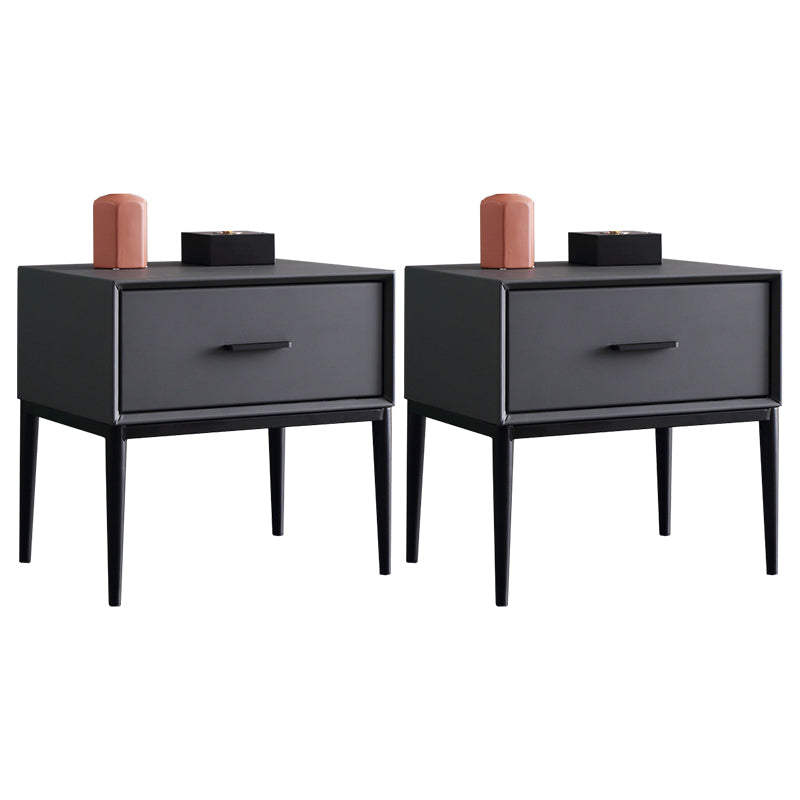 Modern Accent Table Nightstand Solid Wood Bed Nightstand with Legs