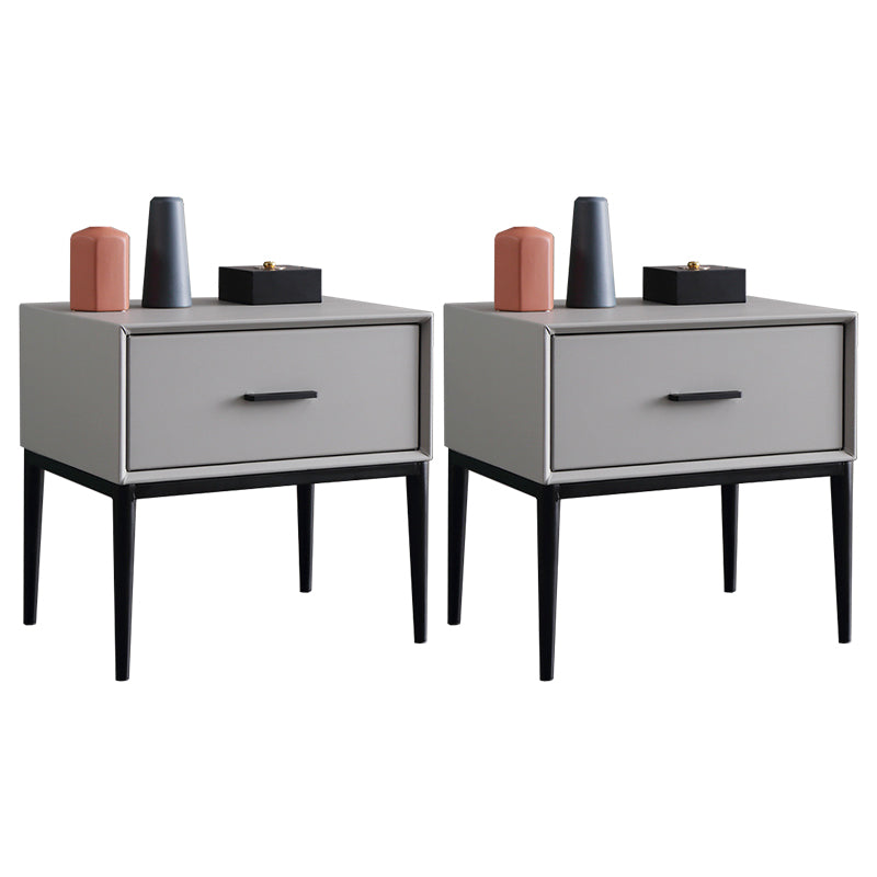 Modern Accent Table Nightstand Solid Wood Bed Nightstand with Legs