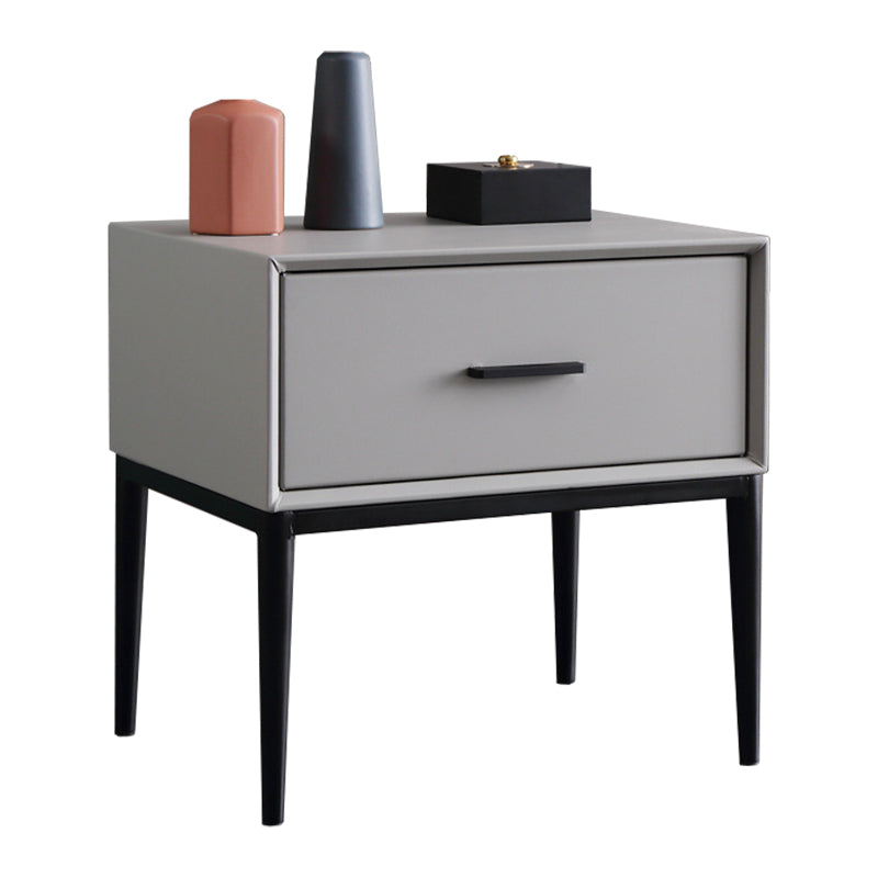 Modern Accent Table Nightstand Solid Wood Bed Nightstand with Legs