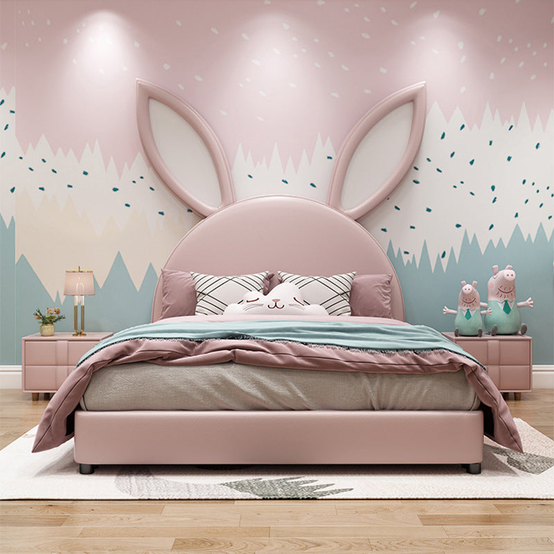 Upholstered Headboard Contemporary Animals Panel Mattress Bed