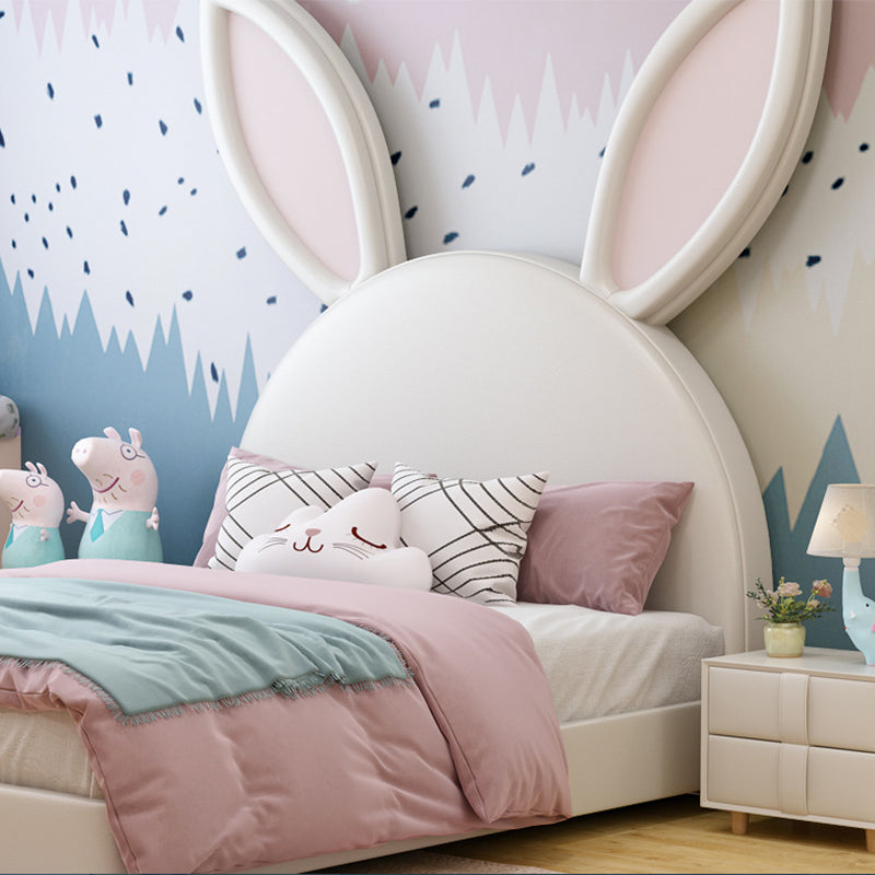 Upholstered Headboard Contemporary Animals Panel Mattress Bed