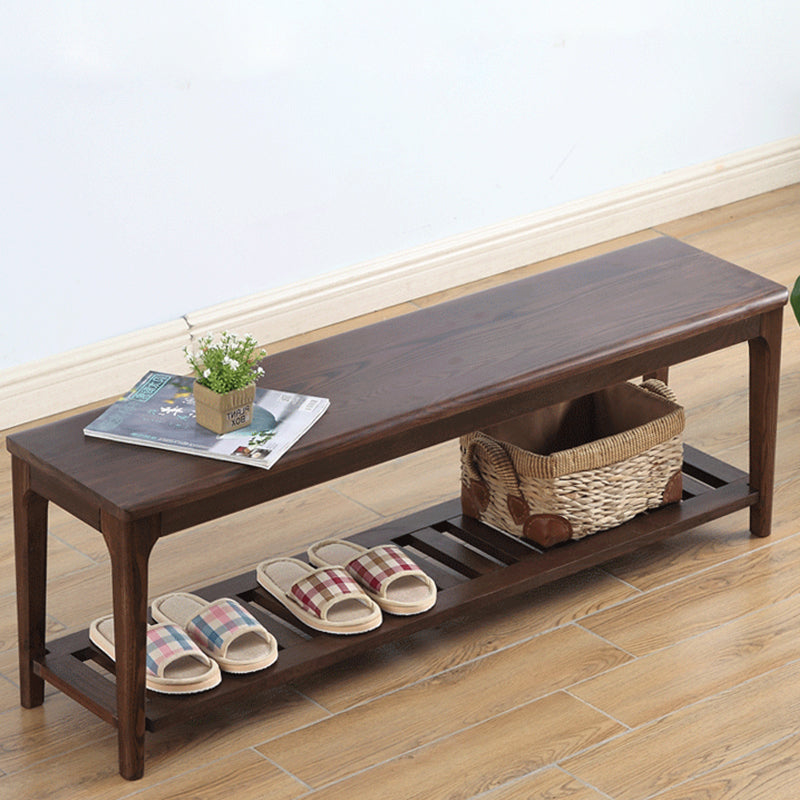 Shoe Storage Included Bench, Solid Wood Entryway Bench with 4 Legs