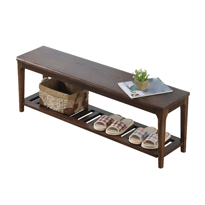 Shoe Storage Included Bench, Solid Wood Entryway Bench with 4 Legs