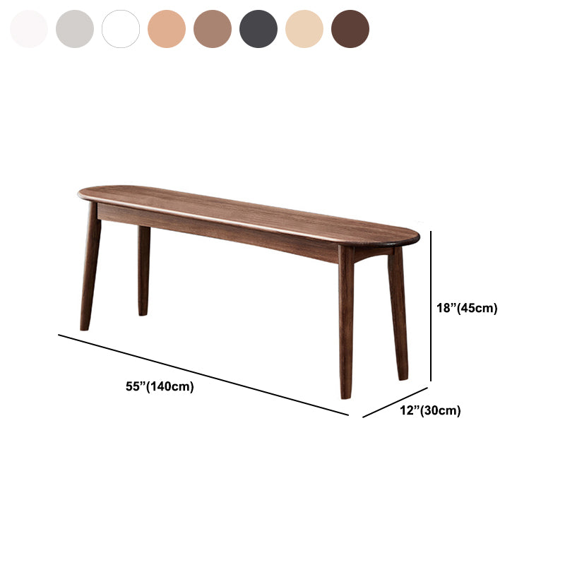 11.8" Wide Modern Seating Bench Solid Wood Pine Bench with Straight Legs