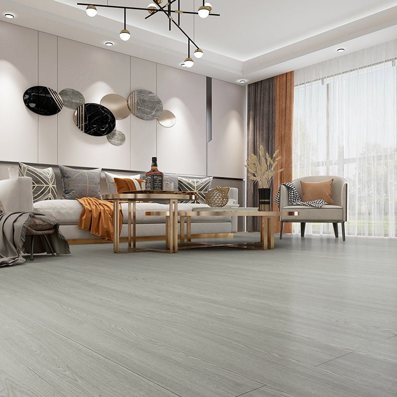 Modern 8" X 48" X 15mm Natural Solid Wood Laminate Flooring, Click-Lock, Waterproof