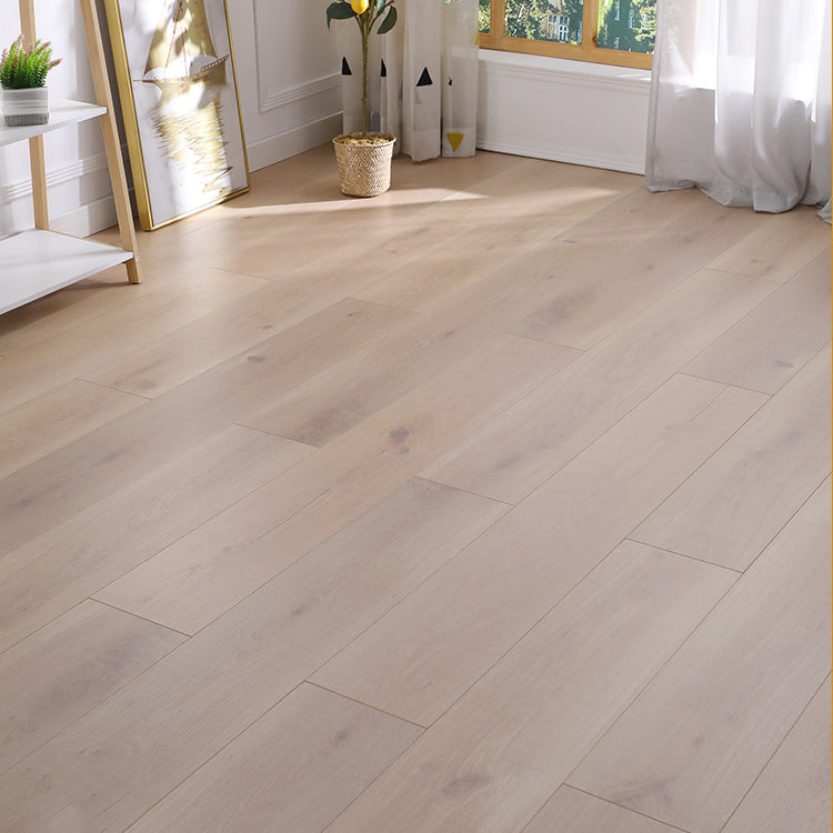 Modern 12mm Natural Solid Wood Laminate Flooring, Click-Lock, Waterproof