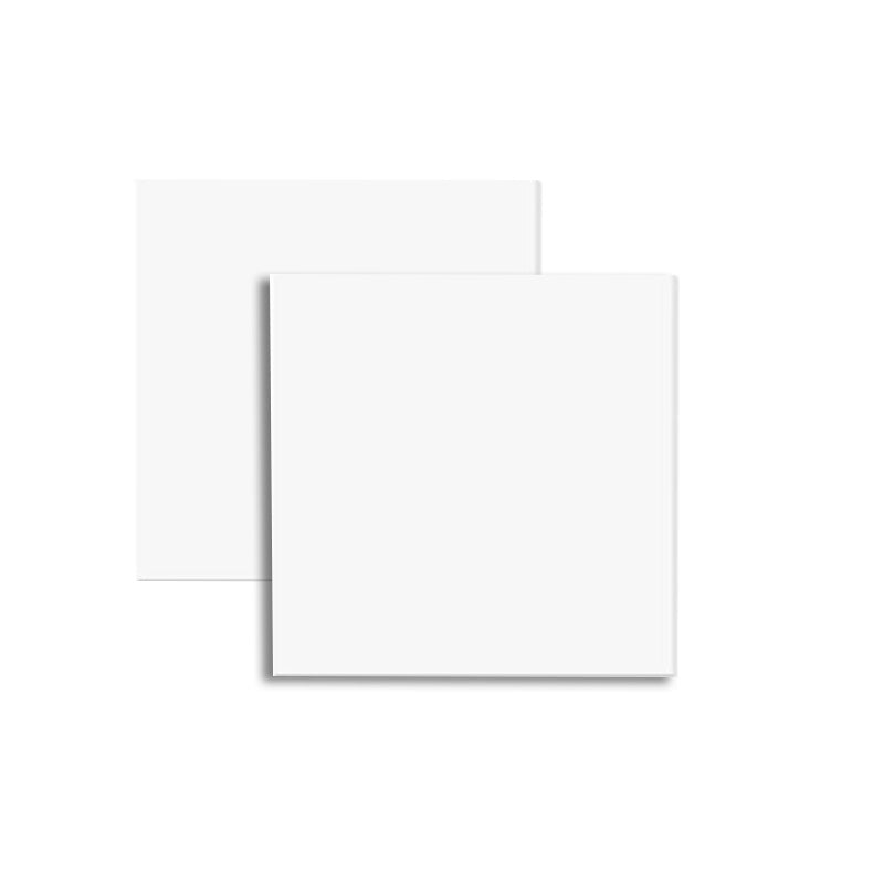 White Square Porcelain Singular Tile White No Pattern Tile for Wall and Floor