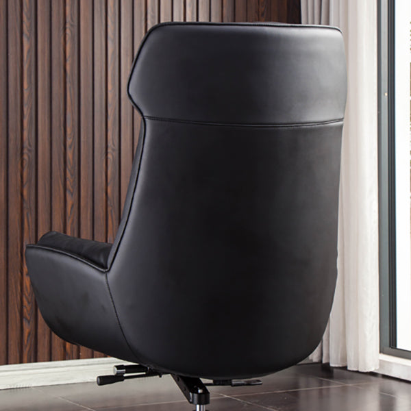 High Back Armless Managers Chair Modern Faux Leather Executive Chair