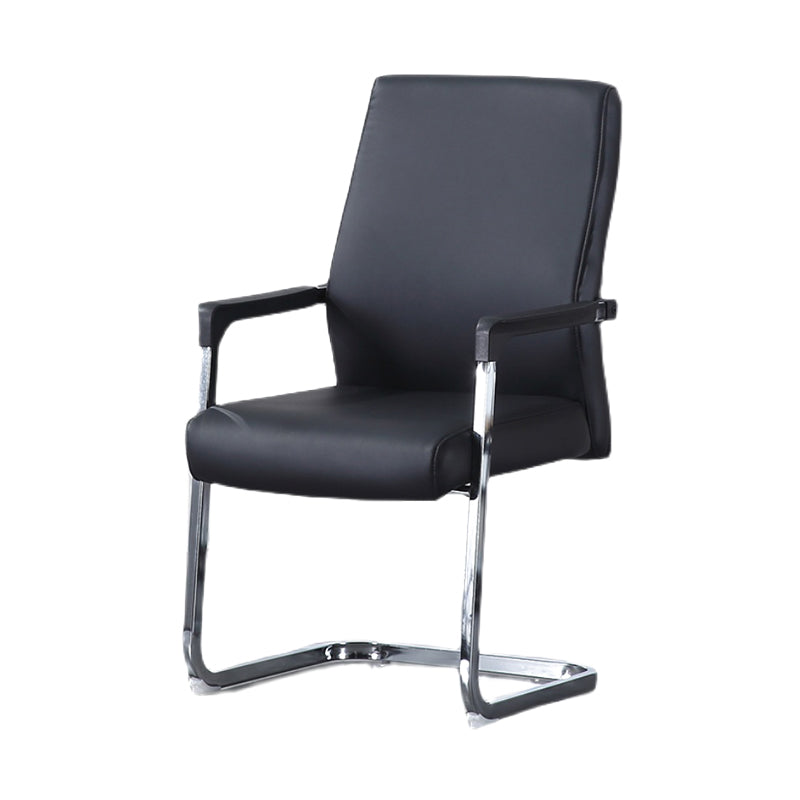 Contemporary Faux Leather Arm Chair Conference Mid-Back Office Chair