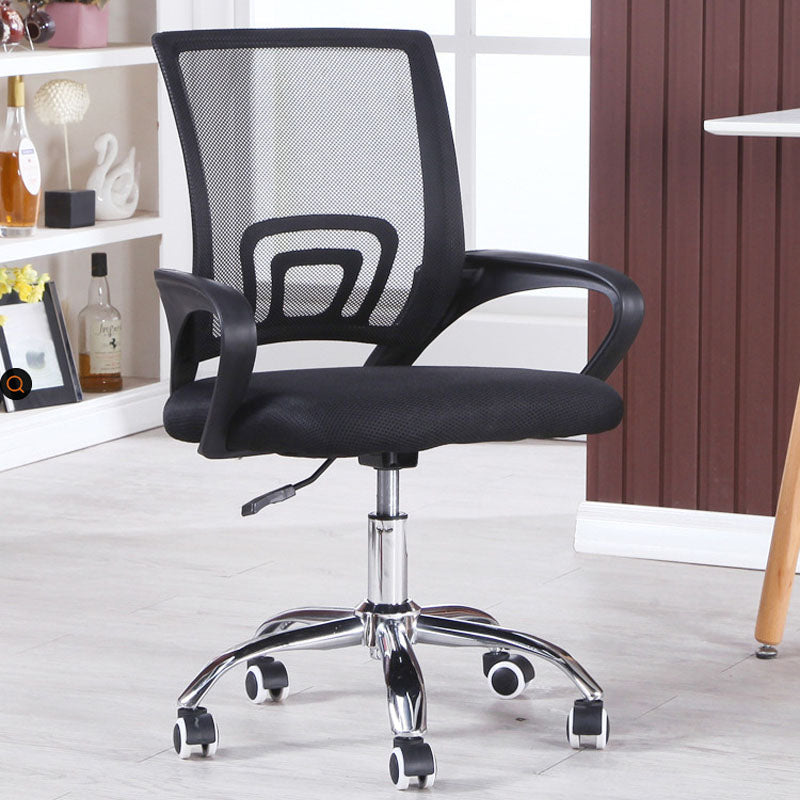 Contemporary Tilt Mechanism Microfiber Chair Task Mid-Back Arm Chair