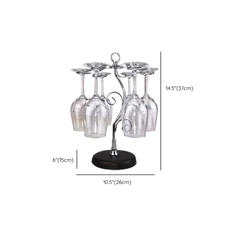 Industrial Metal Wine Rack Tabletop or Countertop Glass Rack for Kitchen