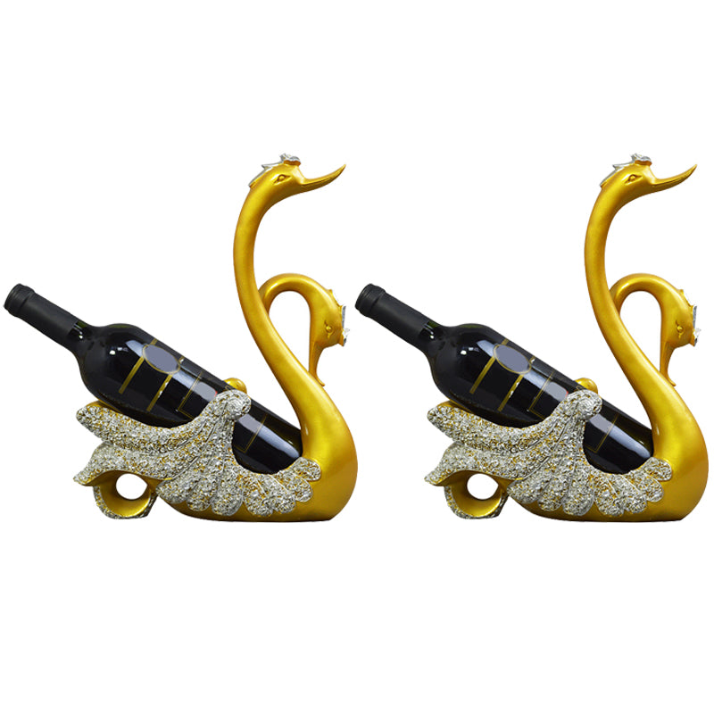 Glam Tabletop Wine Bottle Holder Resin Wine Rack Bottle for Kitchen