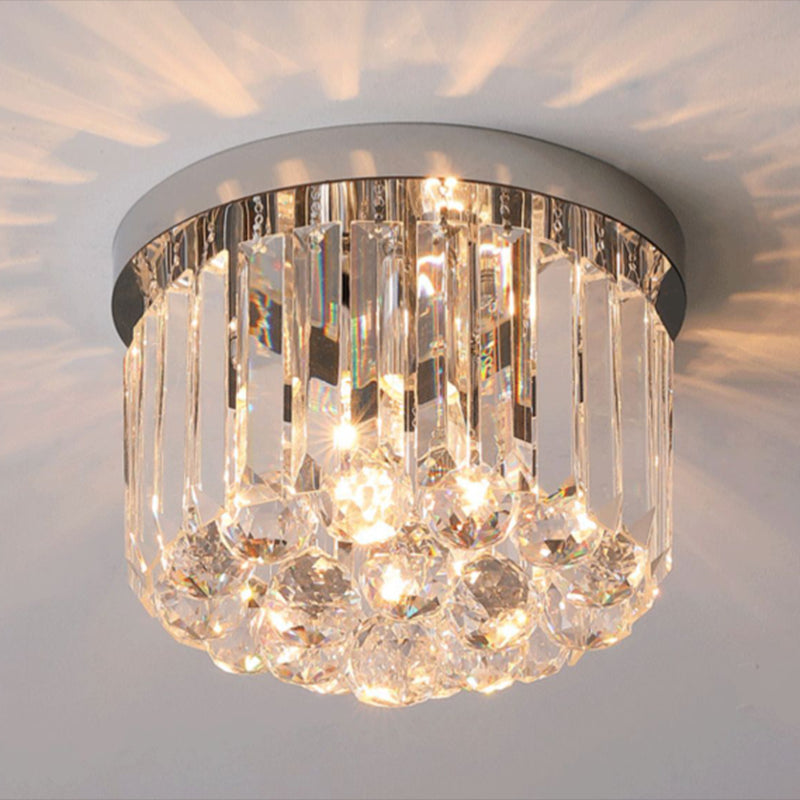 Ultra-Contemporary Flush Mount Lamp Crystal Ceiling Lighting for Foyer