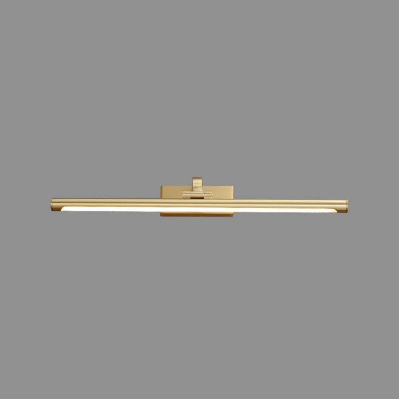 Contemporary LED Mirror Lamp Metal Bathroom Vanity Light Fixtures in Gold