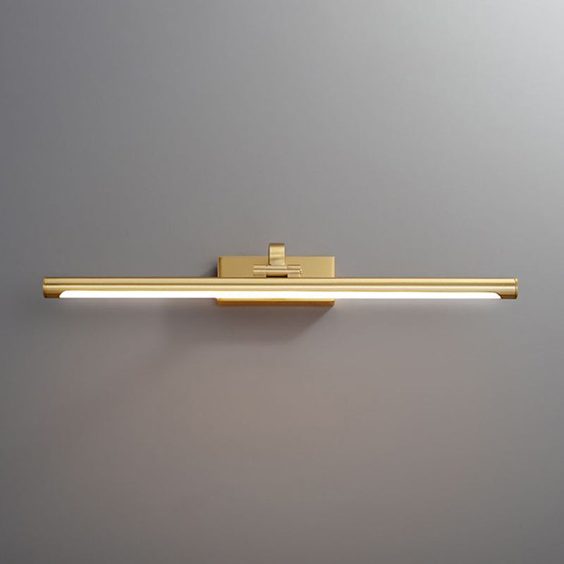 Contemporary LED Mirror Lamp Metal Bathroom Vanity Light Fixtures in Gold