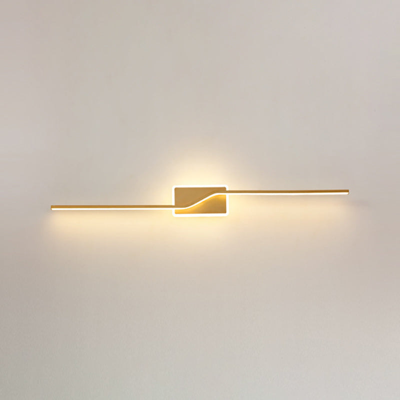 Contemporary Vanity Lights Metal Wall Light Fixtures in Gold for Bathroom