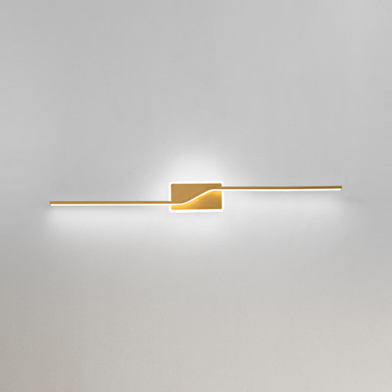 Contemporary Vanity Lights Metal Wall Light Fixtures in Gold for Bathroom