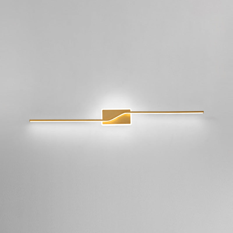 Contemporary Vanity Lights Metal Wall Light Fixtures in Gold for Bathroom