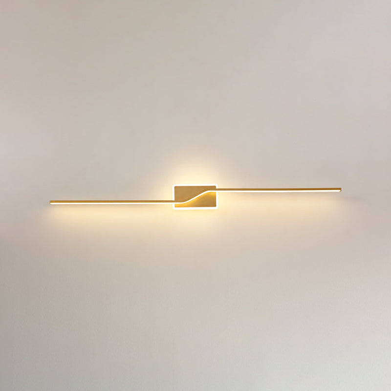 Contemporary Vanity Lights Metal Wall Light Fixtures in Gold for Bathroom