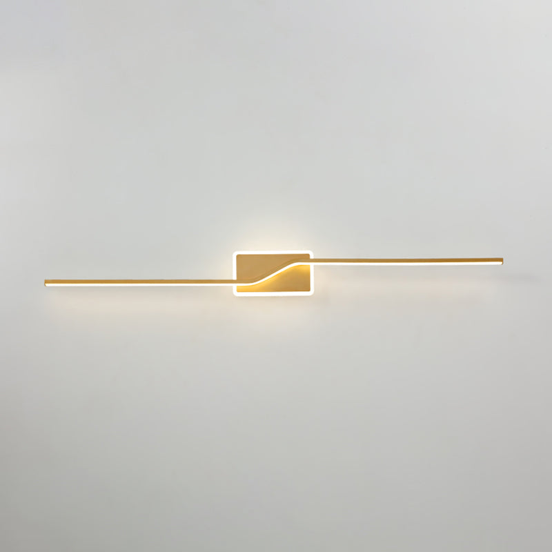 Contemporary Vanity Lights Metal Wall Light Fixtures in Gold for Bathroom