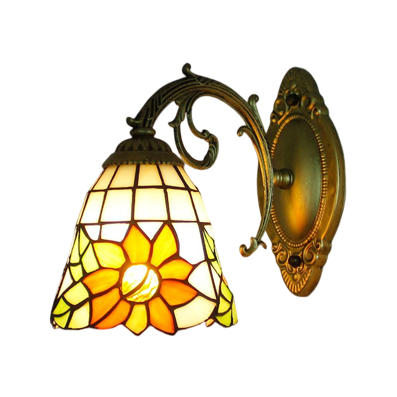 Tiffany Glass Vanity Light Creative Wall Light Sconce for Washroom