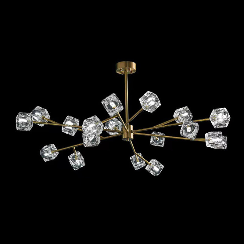 Sputnik Pendant Light Contemporary Crystal Hanging Lamp for Living Room