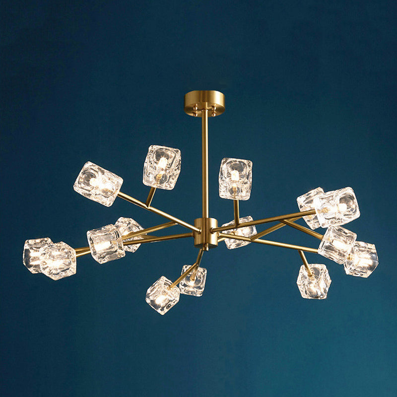 Sputnik Pendant Light Contemporary Crystal Hanging Lamp for Living Room